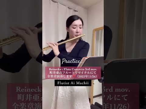 【フルートソロ】Reinecke / Flute concerto 3rd mov. ライネッケ フルート協奏曲より3楽章［リハーサル］後半