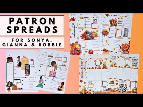 PLAN WITH ME | PATRON SPREADS FOR SONYA, GIANNA, & BOBBIE | THE HAPPY PLANNER