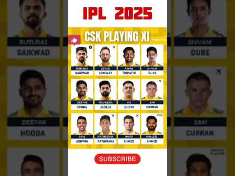 Csk playing 11 2025 | csk players 2025 | #csk #msdhoni #shorts #ipl2025 #rohitsharma #viratkohli