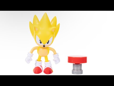 (Jakks pacific) Sonic the hedgehog (classic) 4” classic super sonic with red spring