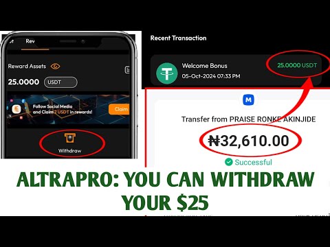 How To Withdraw Your $25 Bonus On Ultrapro App || They finally Launched