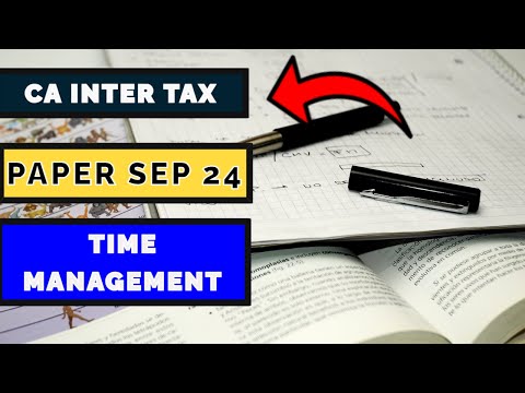 |CA Inter Tax Paper Perfect Time Management Strategy| ICAI CA Inter Tax Paper 100 Marks|