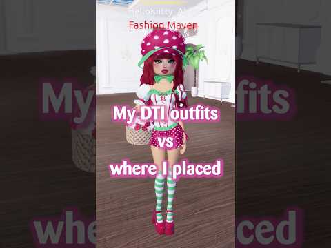 DRESS TO IMPRESS outfits vs where they placed #roblox #dresstoimpress #dti #edit #viral #shorts