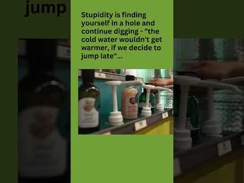 Stupidity is finding yourself in a hole and continuing digging | CareU Animation