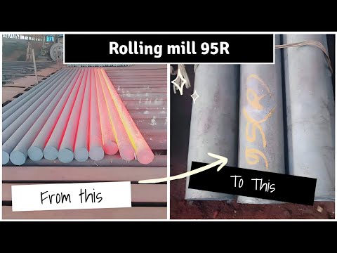 THE SECRET TO PERFECT BUNDLING! 95 Round Bars Revealed #rollingmill #factorywork #steelmill #steel