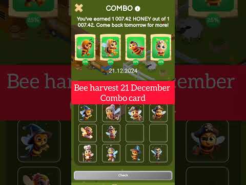 BEE HARVEST 21 DECEMBER COMBO CARD