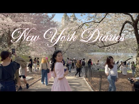 New York Diaries | weekend exploring my own city, spring outfits & cherry blossoms in Central Park🌸