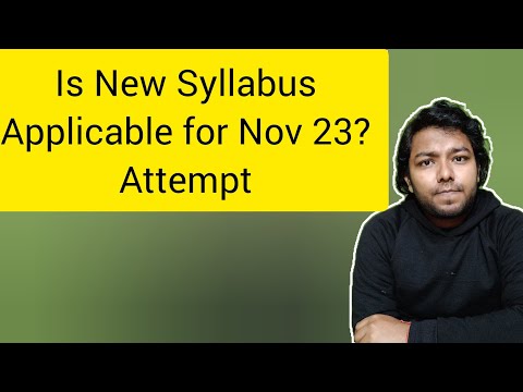 CA Final Students New Syllabus not Applicable from Nov23 Attempt| CA Final Inter Students|New Scheme