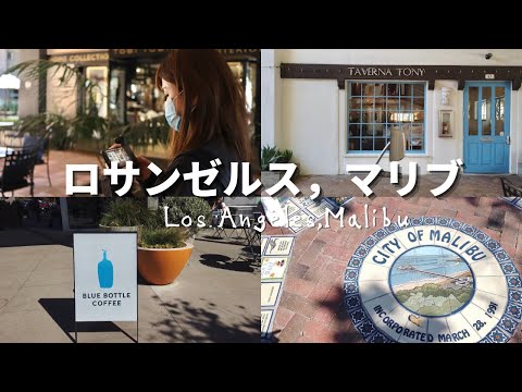 【アメリカ生活】ロサンゼルス🇺🇸の治安良すぎなマリブに行ってみた｜ブルーボトルコーヒーで茶をしばく｜探索旅行🚶‍♀️🚶‍♂️｜traveling in Los Angeles,Malibu🌴