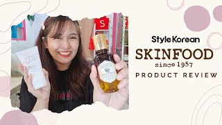 SKINFOOD EGG WHITE PERFECT PORE CLEANSING FOAM & ROYAL HONEY PROPOLIS ESSENCE REVIEW- STYLEKOREAN