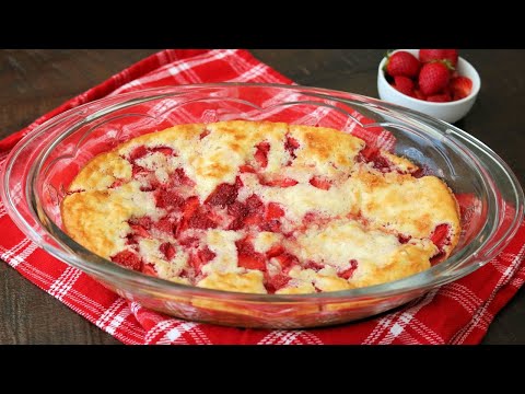 Homemade Easy Strawberry Cobbler Dessert - Delicious, Old Fashioned Strawberry Cobbler Recipe