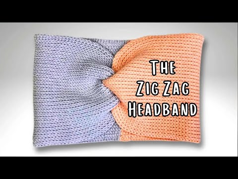 The ZIG ZAG Headband | Tunisian Crochet Knit Stitch Tutorial