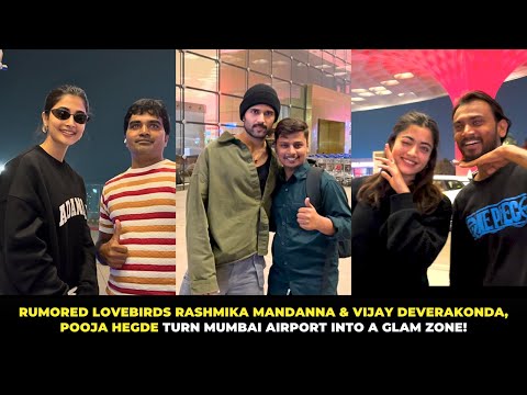 Rashmika, Vijay & Pooja Make Mumbai Airport a Glam Zone! | Koimoi