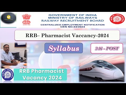 RRB pharmacist syllabus 2024 | Railway Pharmacist Exam Pattern  | @dkvpharmaguidance