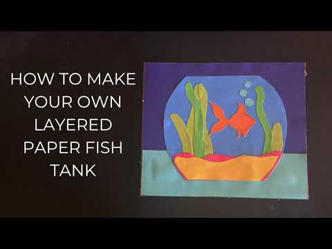 Collaged paper Fish Tank // Able ARTS Work