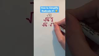 How to Simplify Radicals #1 #Shorts #math #maths #mathematics #education #learn #learning