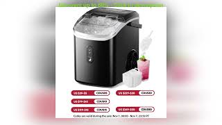 #SIMZLIFE Nugget Ice Maker Countertop with Handle?Portable Ice Maker Machine,Auto-Cleaning, Ready