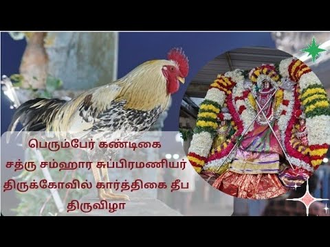 பெரும்பேர் கண்டிகை | கார்த்திகை தீப திருவிழா | Deepam Festival #deepam2024 #murugan #hen #oldtemple