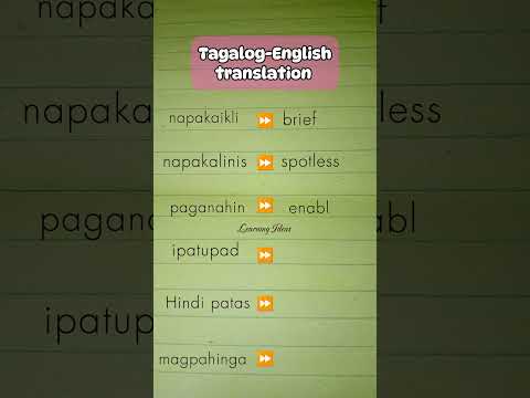 ANO SA ENGLISH ANG NAPAKAIKLI? #learnenglish #tagalogenglishtranslation #vocabulary #words