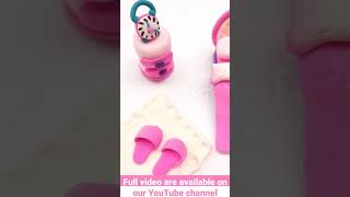 How to make Mini Bed room set with Polymer Clay | DIY Miniature handmade Clay Bed |