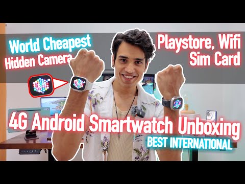 4G LTE Android Smartwatch with SIM & Wifi, GPS, Gaming, Hotspot Unboxing | 2G Ram + 16GB Storage