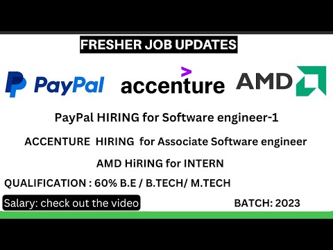 OFF CAMPUS HIRING | BATCH-2023|PAYPAL,ACCENTURE,AMD| B.TECH