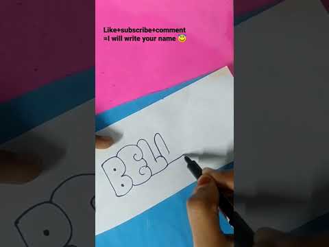 How to write BELLA in bubble letters#shorts#viral#videos