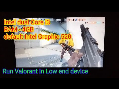 Valorant Low end PC Gameplay || i3 processor , 4GB ram, No graphic card