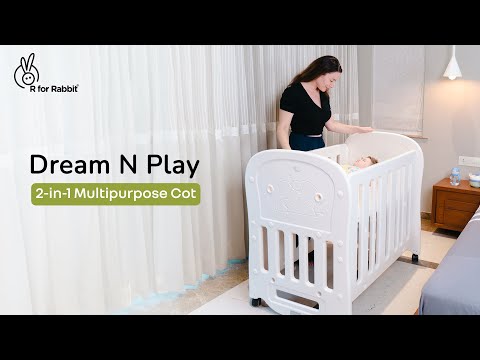 R for Rabbit Dream N Play Baby Cot 2-in-1 Multipurpose Converted From Cot into a Rocking Cot