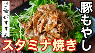 【豚肉料理】簡単炒め物レシピ♪豚肉ともやしのスタミナ焼き［このタレで味付けするとご飯が進みますよ〜］