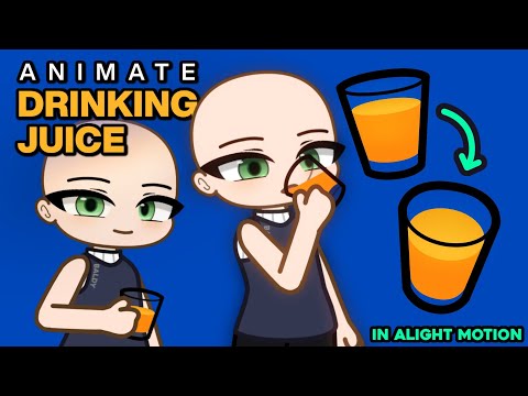 How to Animate Juice and a Character Drinking Juice in Alight Motion