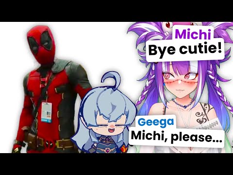 Every time Michi made everyone laugh (𝗼𝗿 𝗱𝗶𝗲 𝗼𝗳 𝗳**𝗸𝗶𝗻𝗴 𝗰𝗿𝗶𝗻𝗴𝗲) at the Anime Frontier walkaround...