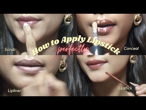 How to Apply Lipstick Correctly & Perfectly| STE BY STEP Tutorial| @beshinywithdivya62