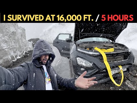 Tata Safari Accident 😖 Stuck For 5 Hours at 16,000 Ft. Baralacha La Pass in Himachal Pradesh