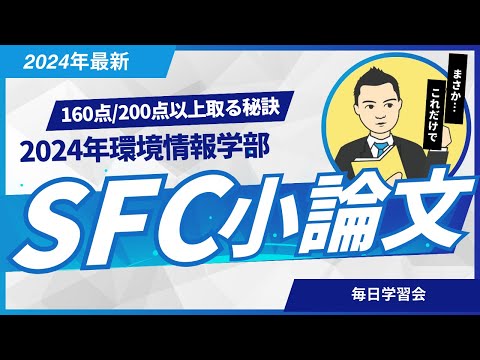 慶應義塾大学SFC 環境情報学部 2024年度 小論文 模範解答・解説