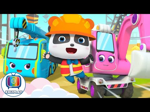 Excavator, Crane Truck & Bulldozer for Kids | Learning Vehicles | Construction Works | KIDZPLAY