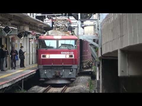 2024/11/06 JR貨物 3086レ EH500-22 大崎駅 | Japan Railways: Cargo Train at Osaki