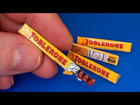 DIY Miniature Toblerone Swiss Milk Chocolate | DollHouse | Crafts and Hacks