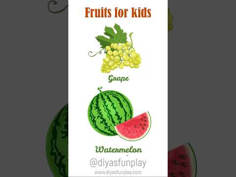 fruits for kids - fruits names with pictures - fruits pictures and names in english - #shorts