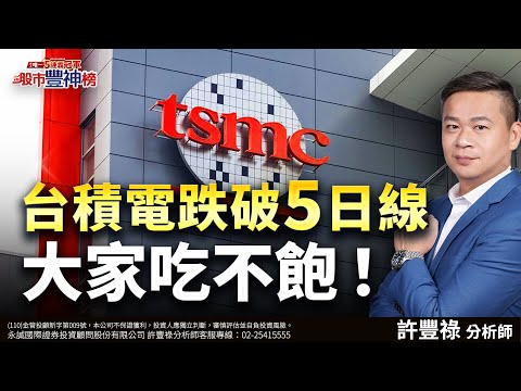 【12/10 節目直播】台積電跌破5日線 大家吃不飽！｜許豐祿分析師