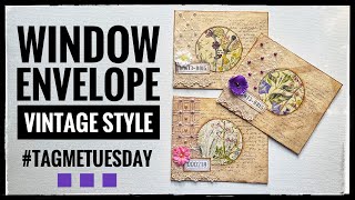 Window Envelope Vintage Style - #tagmetuesday