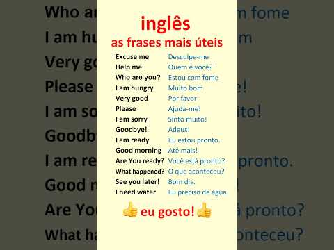 Inglês. Aprenda frases mais úteis em inglês para principiantes!