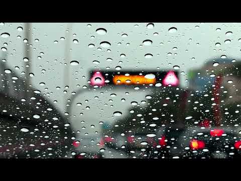 Relaxing Sound of Rain on a Window During Slow Morning Commute - to Focus, Work & Study [ASMR]