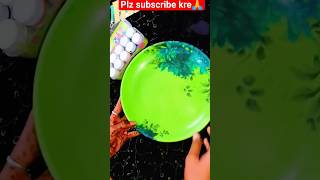 DIY plate decoration😱 #crafts #youtuber #shorts #youtubeshorts #haldiceremony #diy #viral #trending