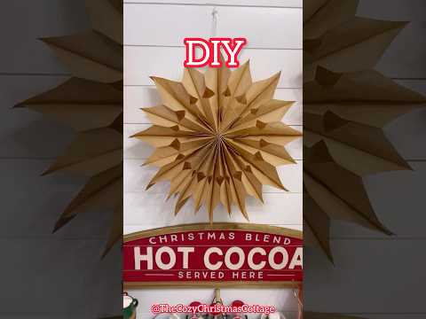 🤩HUGE Snowflake Decoration! Use paper bags and make your own!