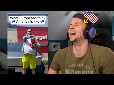 American reacts to 'What Europeans think America is like"