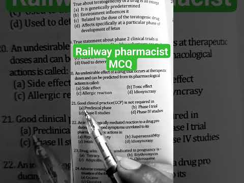 railway pharmacist gpat MCQ #pharmacist #pharmacy #youtube #railway #neet #study #upsc #viral #yt