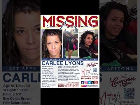 30 YEAR OLD CARLEE LYONS IS MISSING FROM PHOENIX ARIZONA!!!  HELP BRING HER HOME SAFE!!!