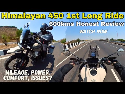 HIMALAYAN 450 1st Long Ride Mileage & Performance Review | High Speed Stability & Endurance Test 🔥🔥