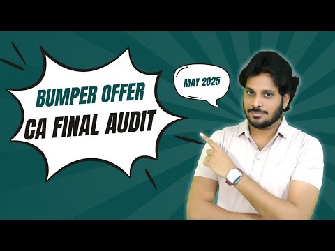 OFFER ON CA FINAL AUDIT | MAY 2025 | COURSE AND BOOKS DETAILS